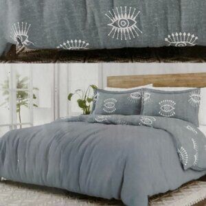 kaycie gray 2 piece reversible duvet cover set